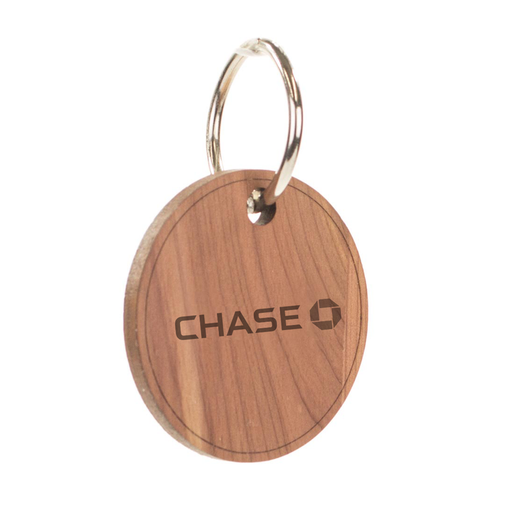 Blank Wood Key Chain with Corporate Logo