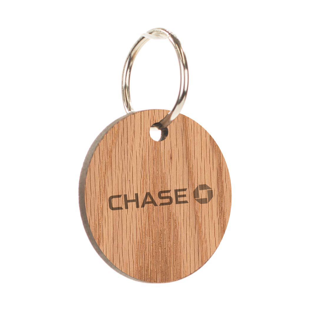 Blank Wood Key Chain with Corporate Logo