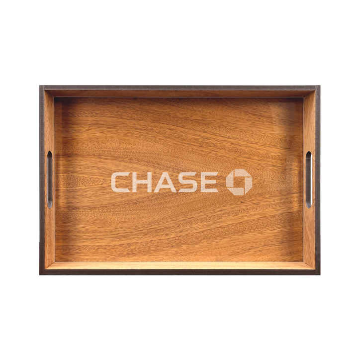 Wood Serving Tray with Corporate Logo