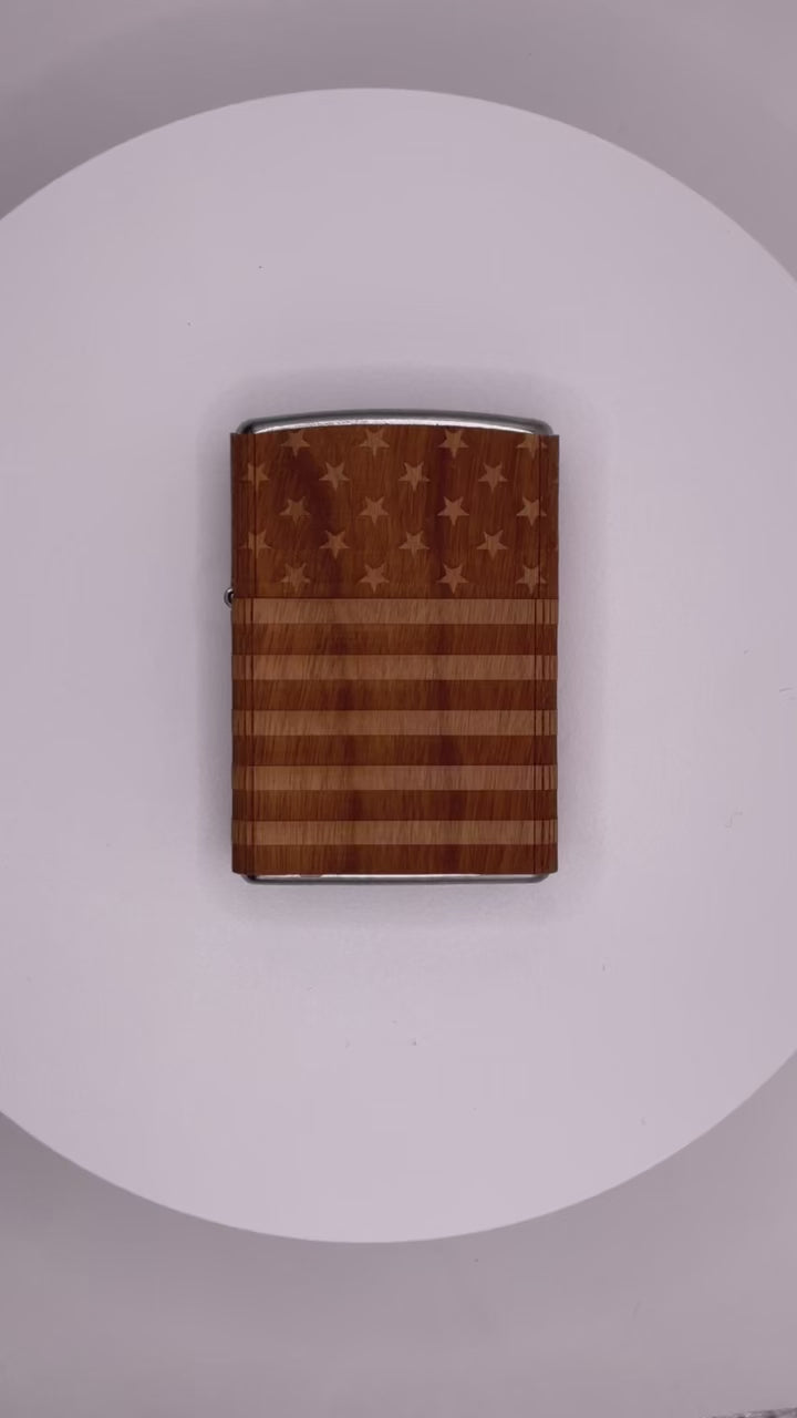 American Flag Full-Wrap Zippo Lighter