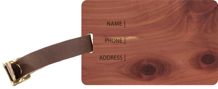 Wood Luggage Tag