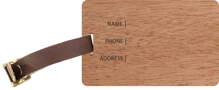 Wood Luggage Tag