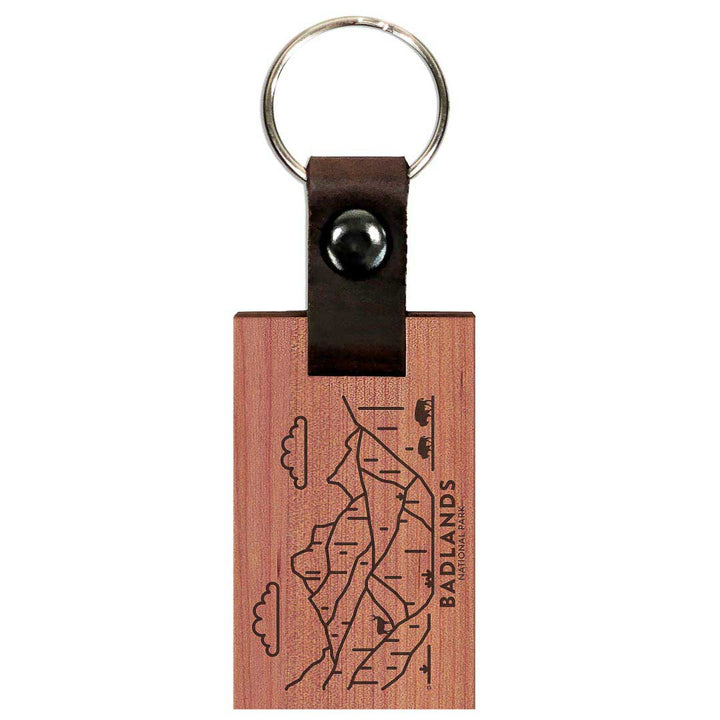 Badlands National Park Wood Premium Key Chain