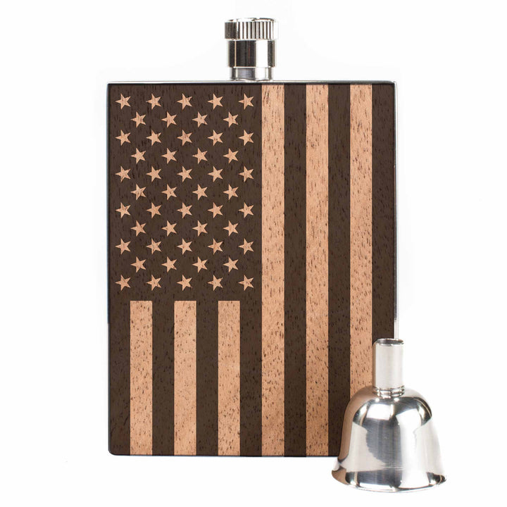 America Edition Wood Flask 3 oz.