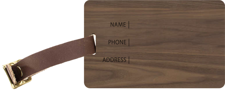 Wood Luggage Tag