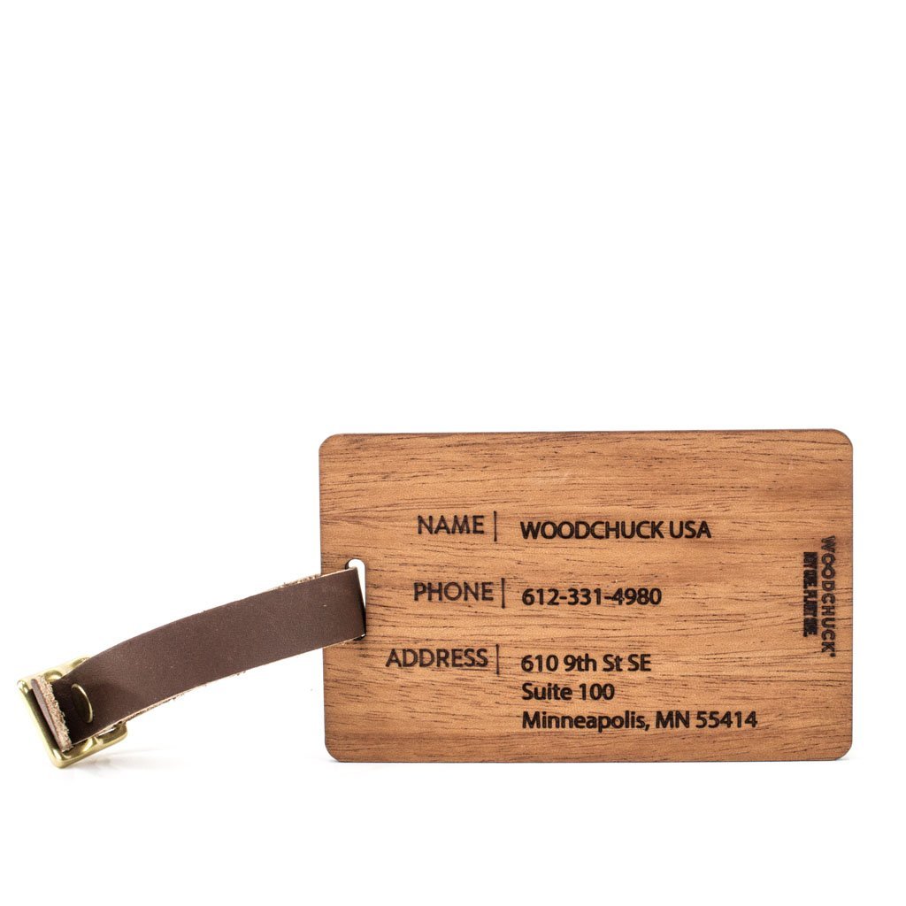 Wood Luggage Tag - Adventure Edition