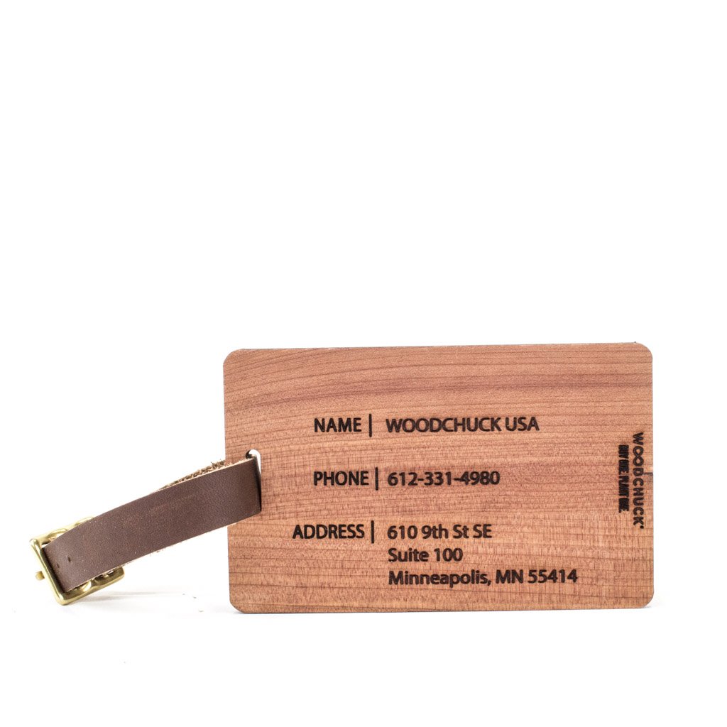 Customizable Wood Luggage Tag – Woodchuck USA1