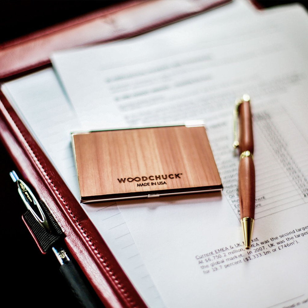 Wood Business Card Holder - Woodchuck USA