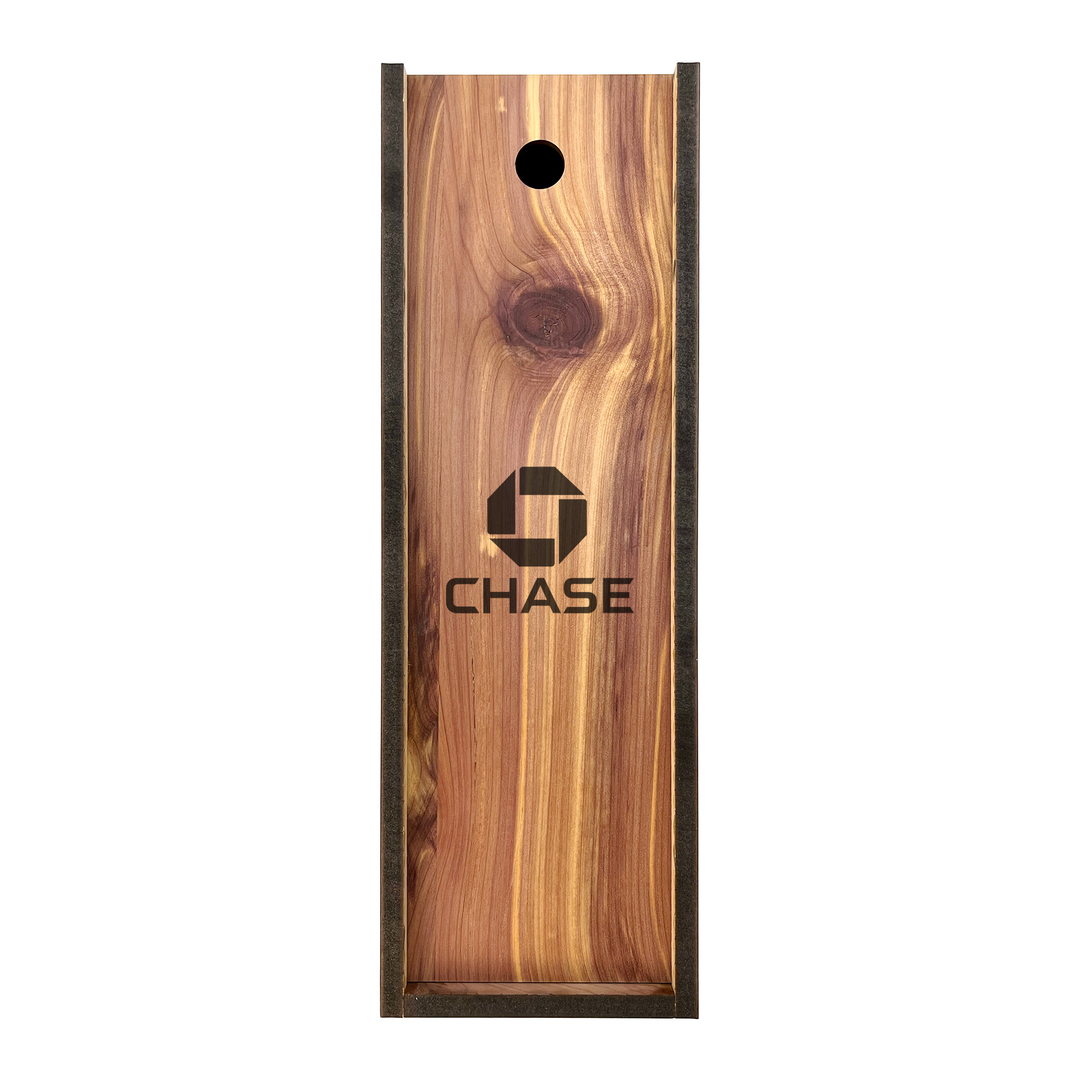 Wood Wine Box with Corporate Logo