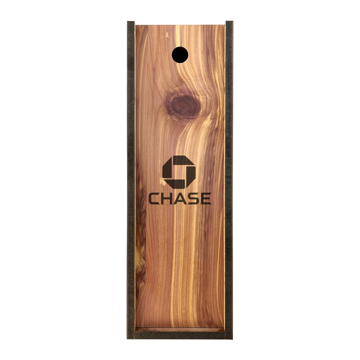 Wood Wine Box with Corporate Logo