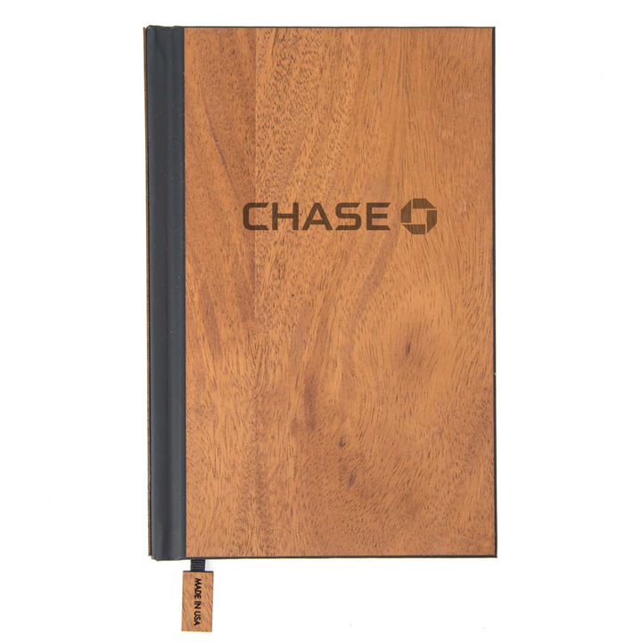 Wood Customizable Journal with Corporate Logo