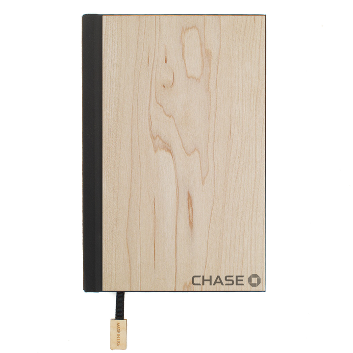 Wood Customizable Journal with Corporate Logo