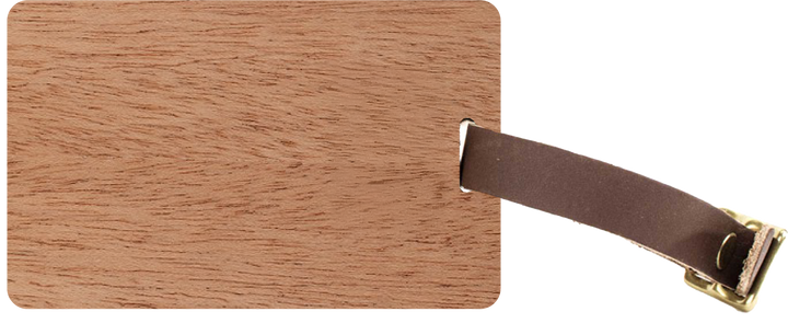 Wood Luggage Tag with Corporate Logo