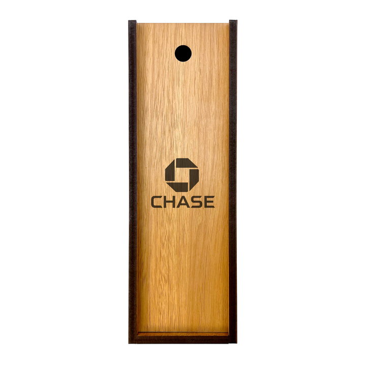 Wood Wine Box with Corporate Logo