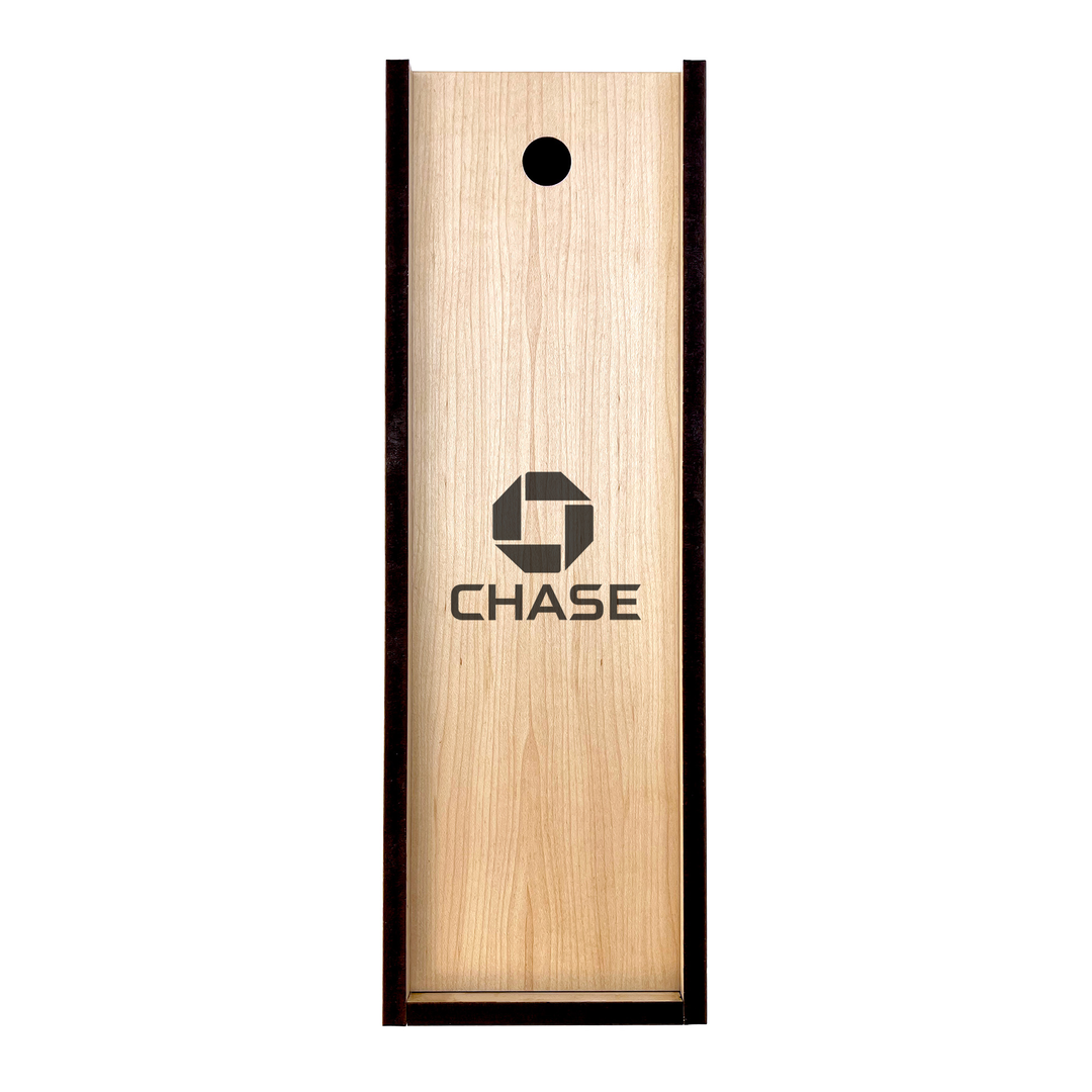 Wood Wine Box with Corporate Logo