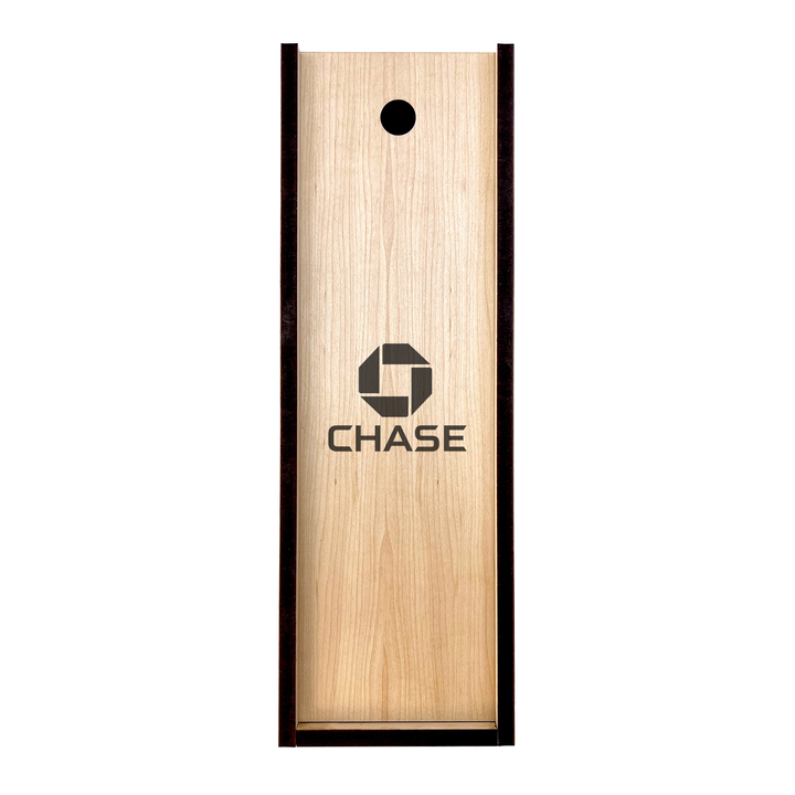 Wood Wine Box with Corporate Logo