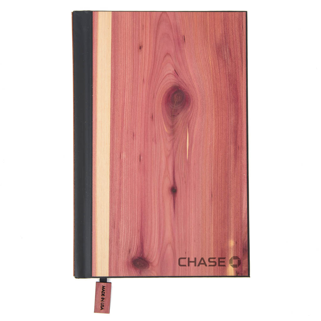Wood Customizable Journal with Corporate Logo