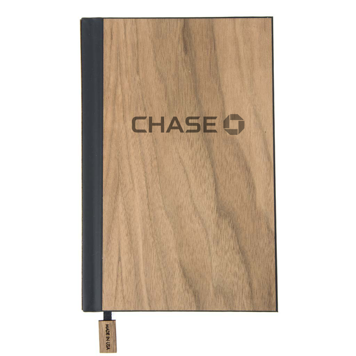 Wood Customizable Journal with Corporate Logo