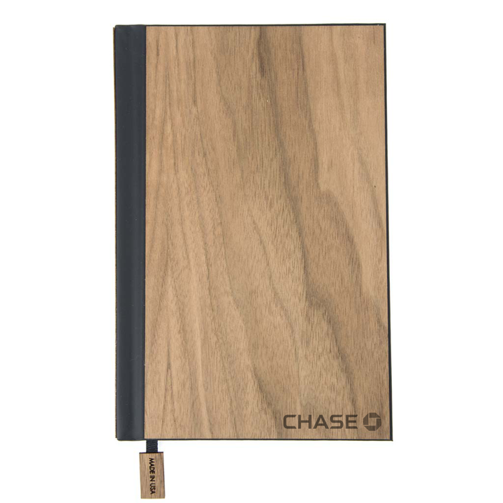 Wood Customizable Journal with Corporate Logo