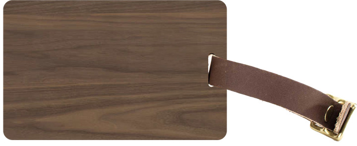 Wood Luggage Tag with Corporate Logo