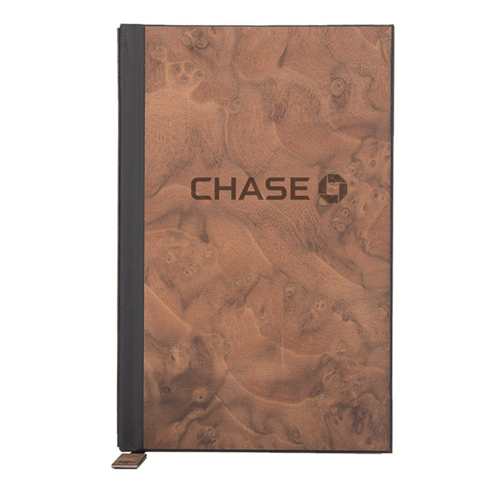 Wood Customizable Journal with Corporate Logo