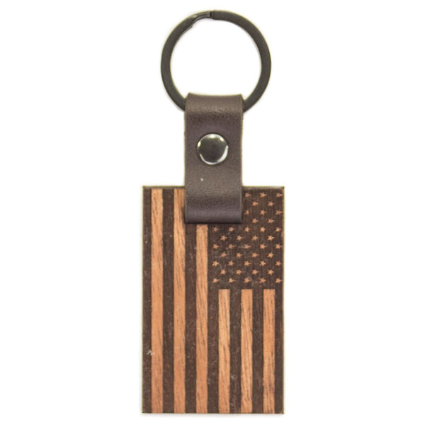 ●AAKAM● 25SS Flower Studded Leather Keyring America-Leather_Keychain-