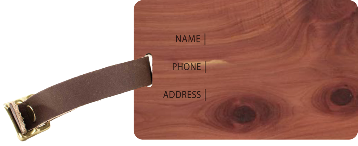 Customizable Wood Luggage Tag – Woodchuck USA