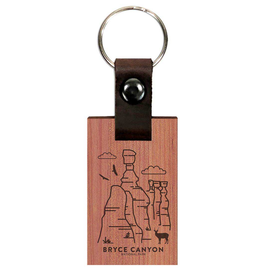 Bryce Canyon National Park Wood Premium Key Chain