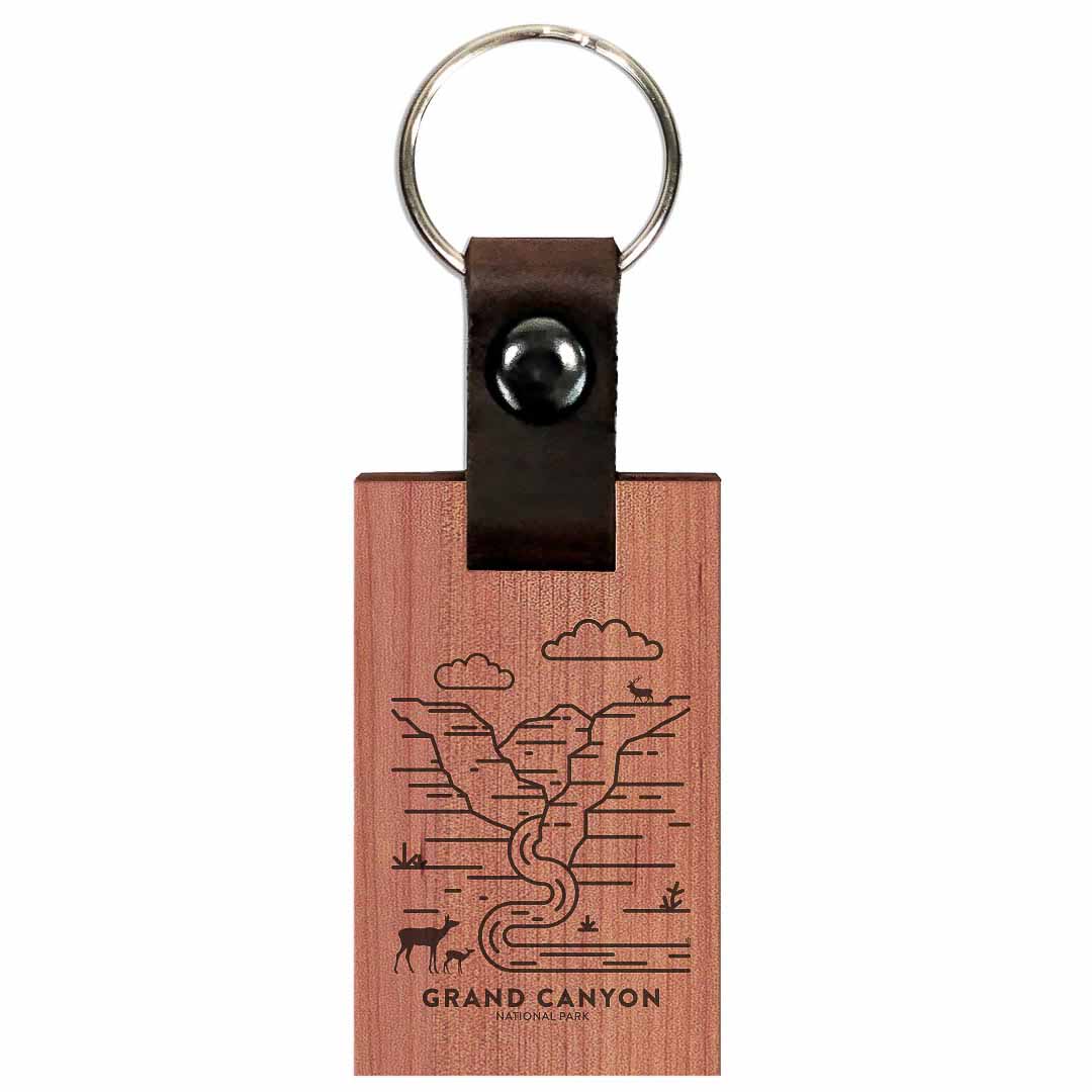 Grand Canyon National Park Wood Premium Key Chain