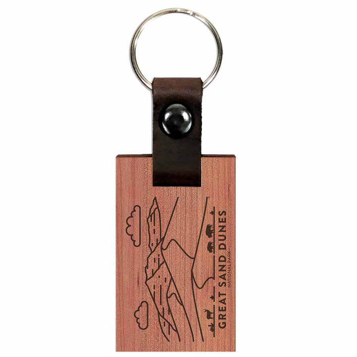 Great Sand Dunes National Park Wood Premium Key Chain