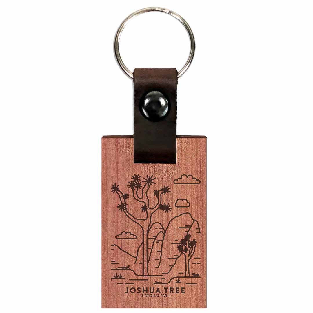 Joshua Tree National Park Wood Premium Key Chain