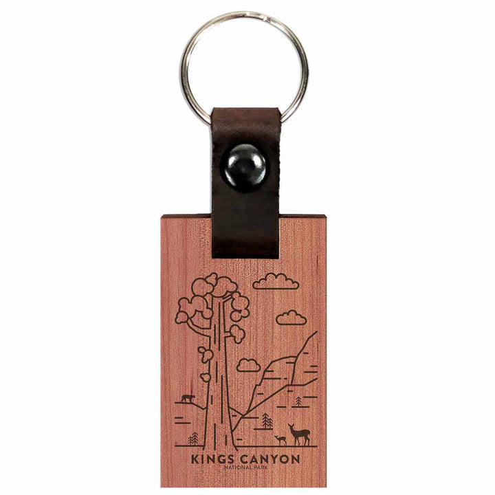 Kings Canyon National Park Wood Premium Key Chain