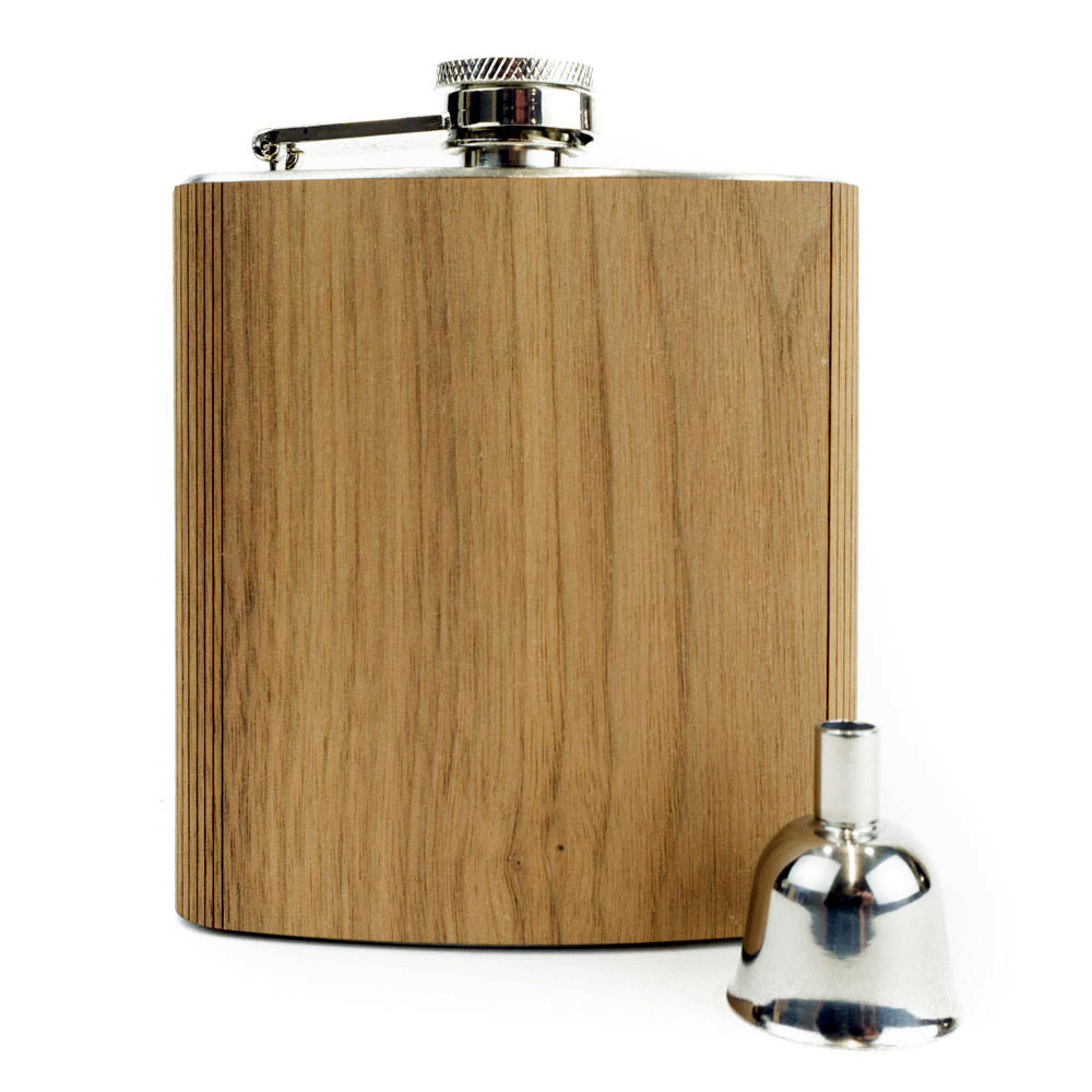Wholesale 6oz Flask with Real Sapele Wood Wrap - Buy Wholesale Flasks