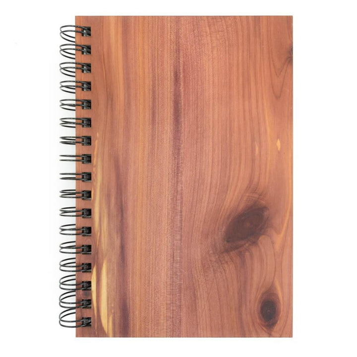 WoodchuckUSA Customizable Wood Spiral Journal in Cedar